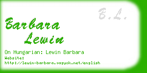 barbara lewin business card